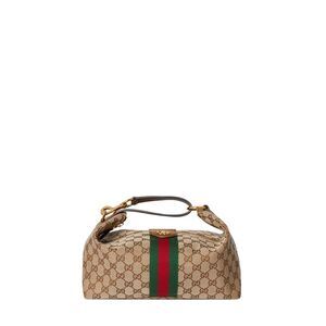 Gucci Women Beige And Brown Gucci Vanity Medium Handbag
